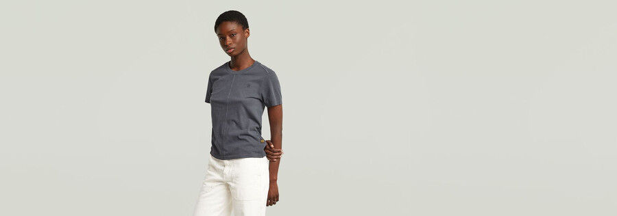 t-shirt à couture avant surteint