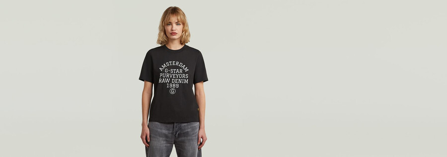 t-shirt graphique à texte