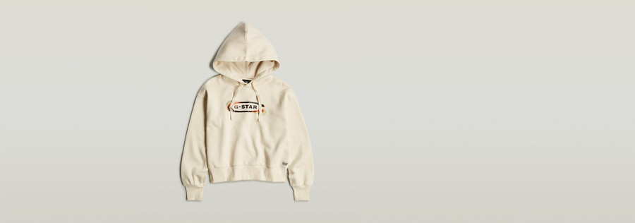 sweat à capuche ample old skool logo