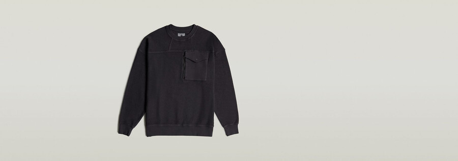 pull oversize à poches mélangées