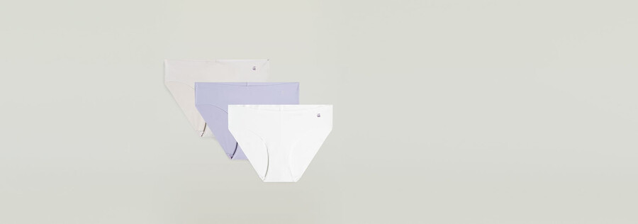lot de 3 slips hipster sans marques de sous-vêtements