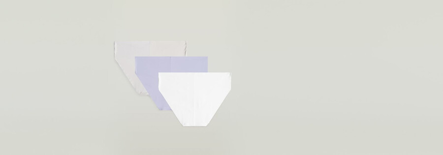 lot de 3 slips hipster sans marques de sous-vêtements