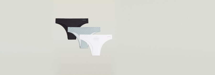 lot de 3 slips hipster sans marques de sous-vêtements