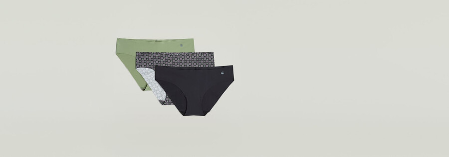 lot de 3 slips hipster sans marques de sous-vêtements