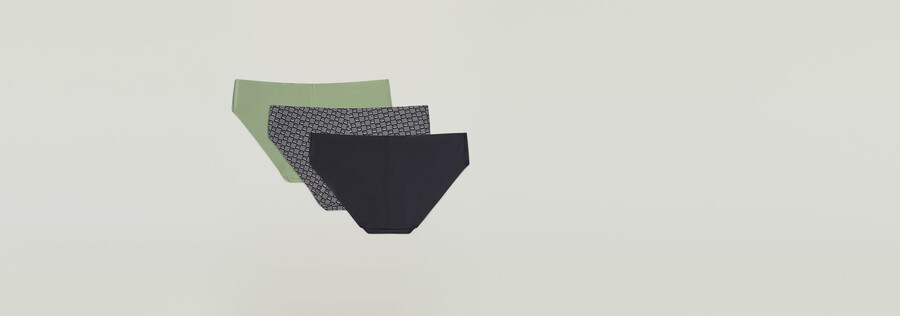 lot de 3 slips hipster sans marques de sous-vêtements