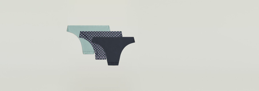 lot de 3 slips hipster sans marques de sous-vêtements