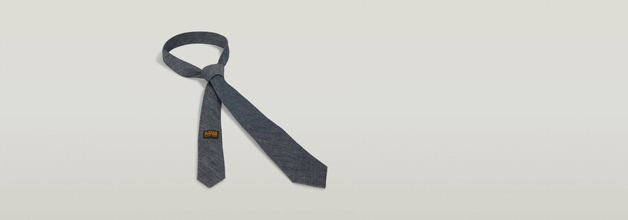 cravate en chambray