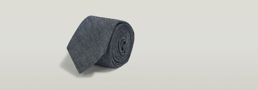 cravate en chambray