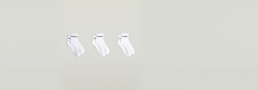lot de 3 paires de chaussettes courtes à logo