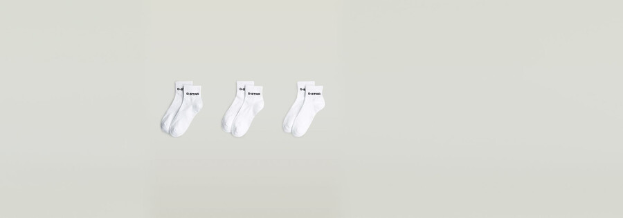 lot de 3 paires de chaussettes courtes à logo