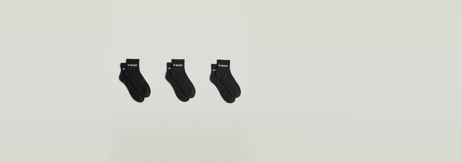 lot de 3 paires de chaussettes courtes à logo
