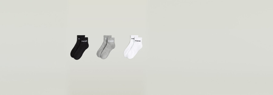 lot de 3 paires de chaussettes courtes à logo