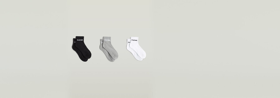 lot de 3 paires de chaussettes courtes à logo