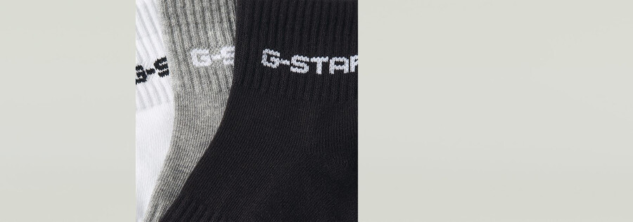 lot de 3 paires de chaussettes courtes à logo