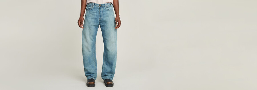 jeans amples et pliés