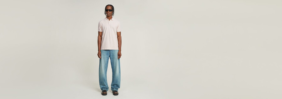 jeans amples et pliés