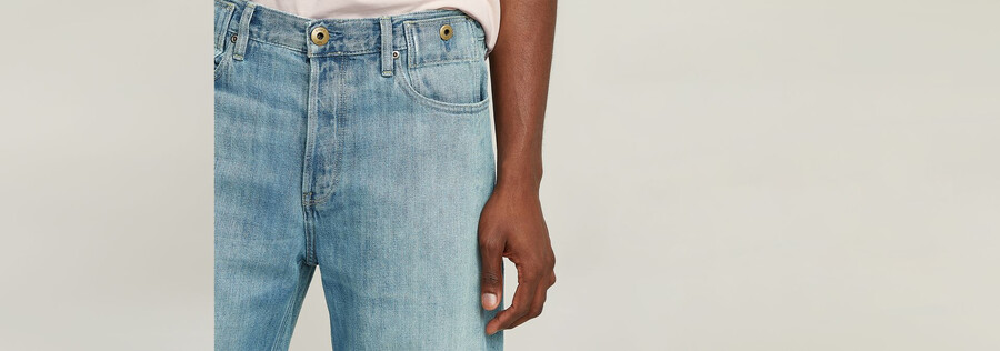 jeans amples et pliés