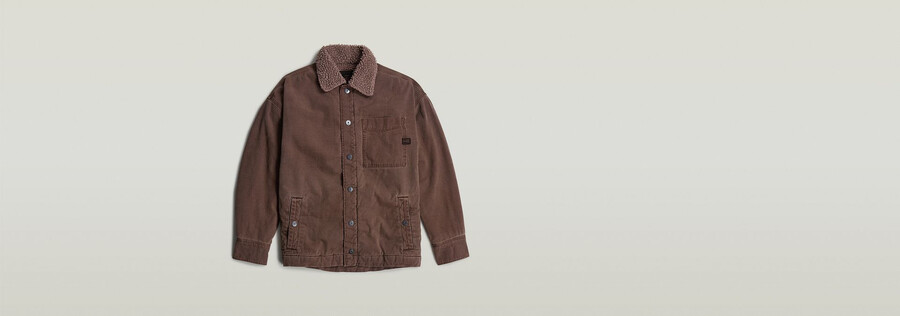 veste sherpa à coupe carrée