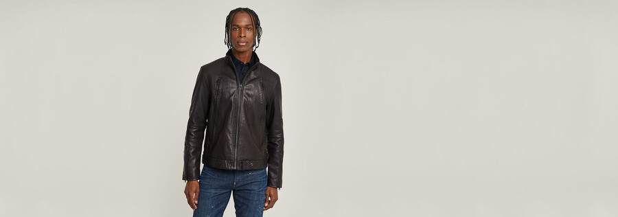 veste en cuir de motard