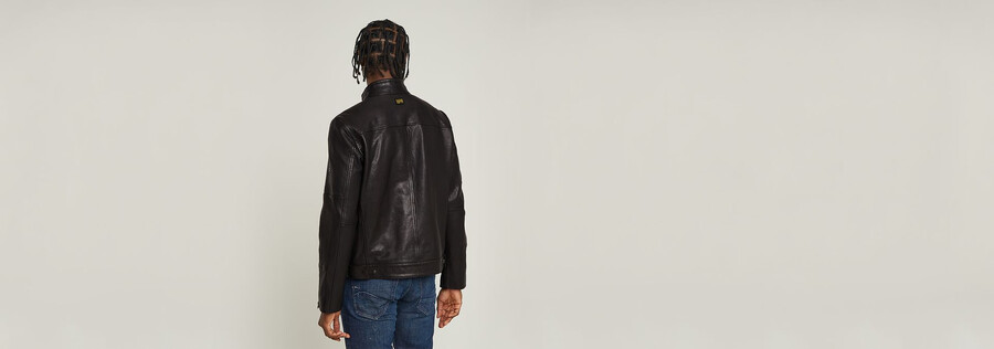 veste en cuir de motard