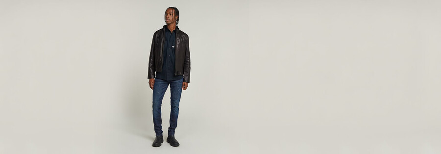 veste en cuir de motard