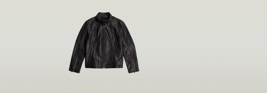 veste en cuir de motard