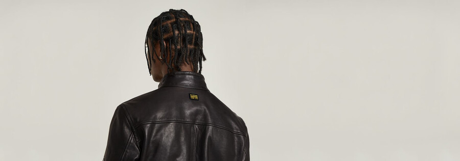 veste en cuir de motard