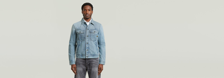veste en jean slim trapèze