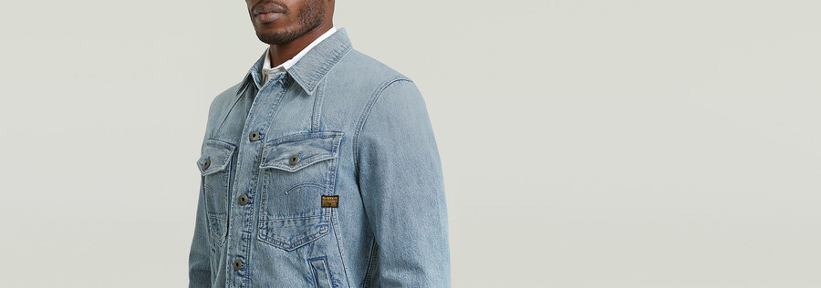 veste en jean slim trapèze