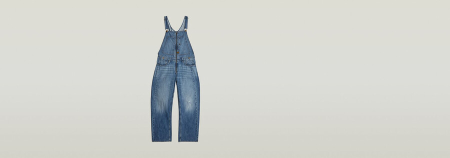 salopette en jean 3d ample
