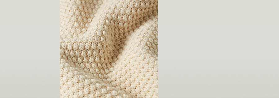 tricot à structure en nid dabeille