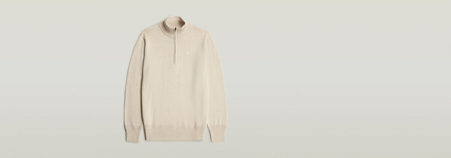 tricot à demi-zip de qualité supérieure