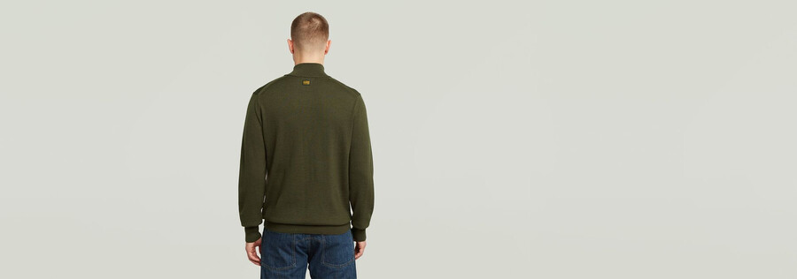 tricot à demi-zip de qualité supérieure