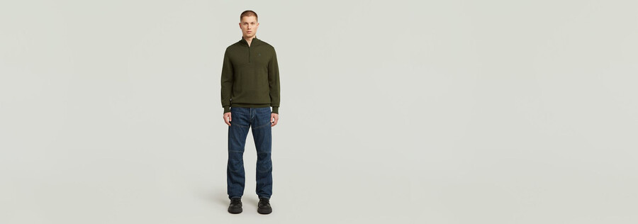 tricot à demi-zip de qualité supérieure