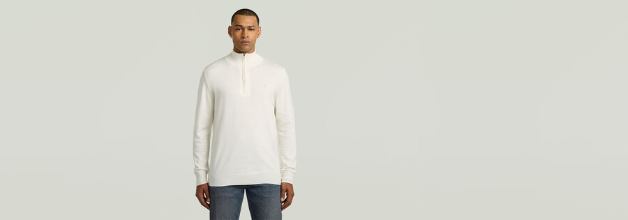 pull en maille à demi-zip