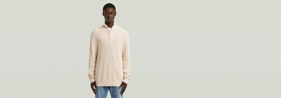 pull en maille à demi-zip