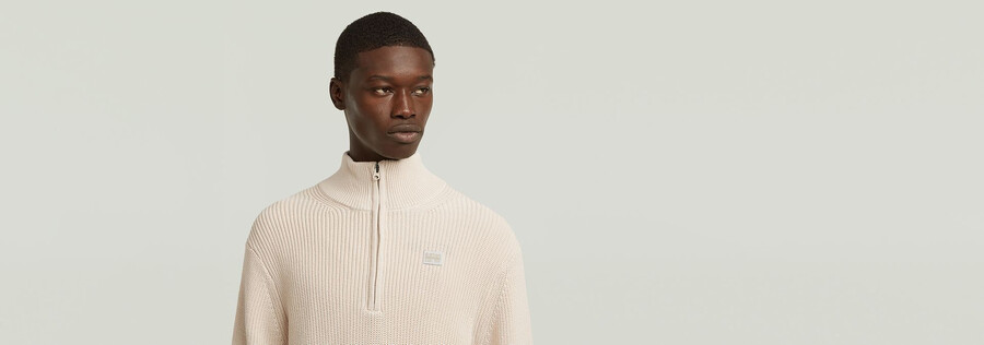 pull en maille à demi-zip