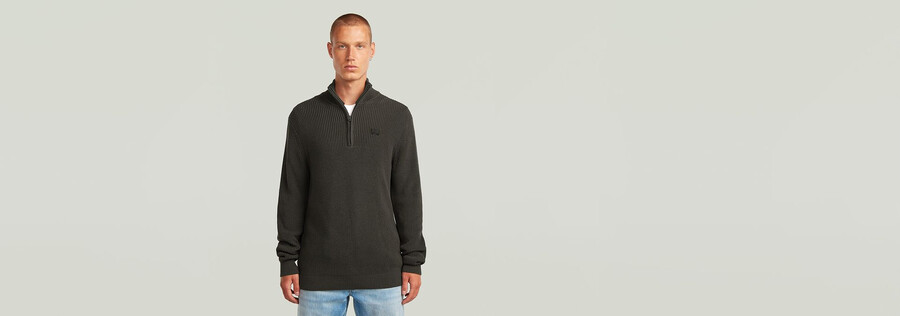pull en maille à demi-zip