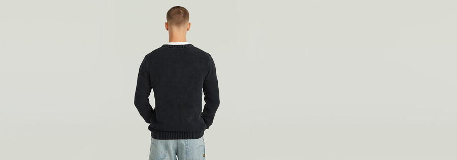 tricot structuré teint en pièce