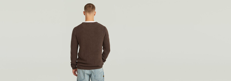tricot structuré teint en pièce