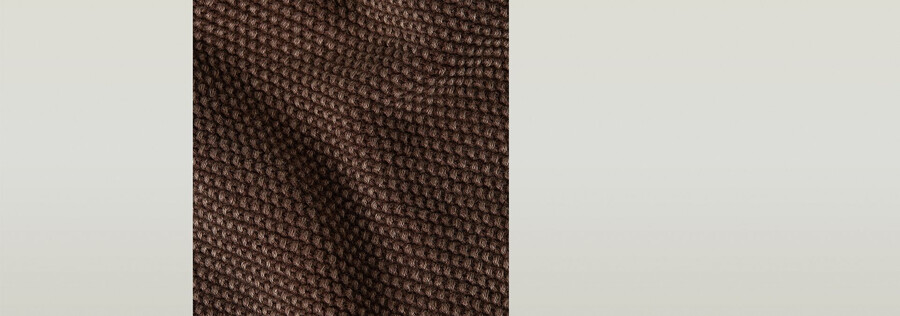 tricot structuré teint en pièce