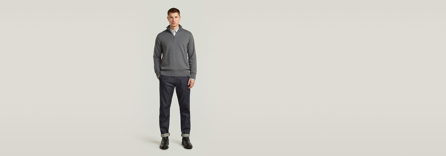 le pull olivier - correct à demi-zip
