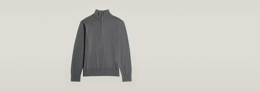 le pull olivier - correct à demi-zip