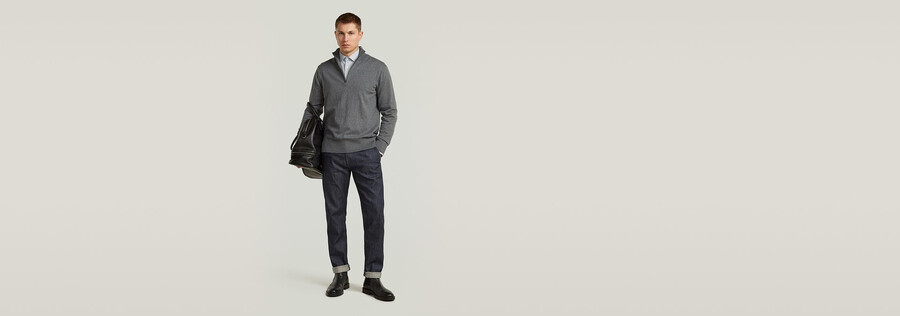 le pull olivier - correct à demi-zip