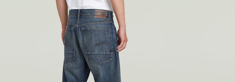 jeans amples et pliés
