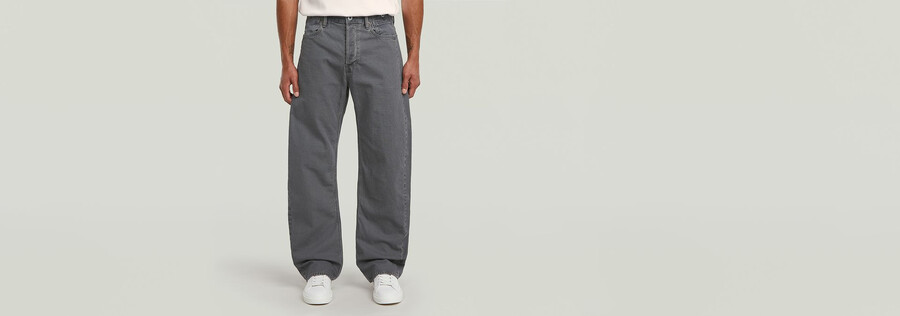 jeans amples et pliés