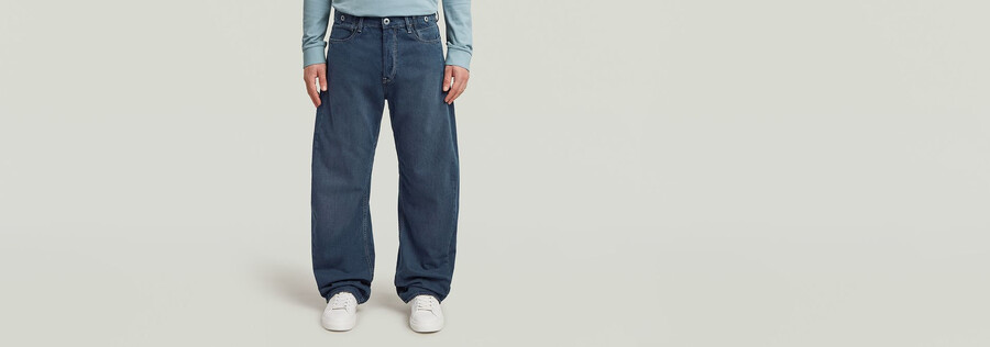 jeans amples et pliés