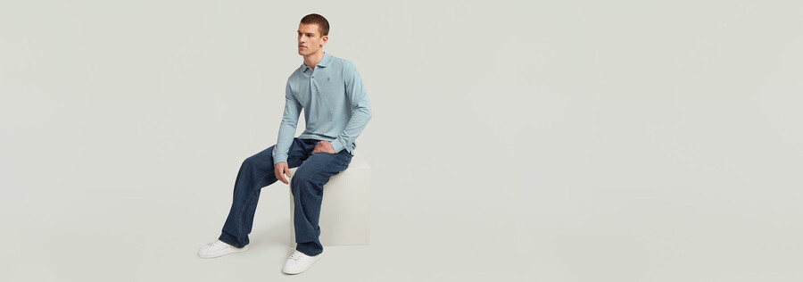 jeans amples et pliés