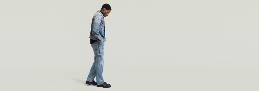 jeans de charpentier amples contor