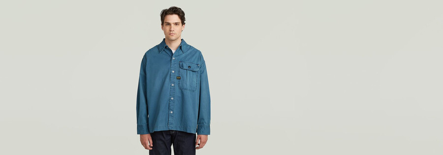 chemise carrée plissée à une poche